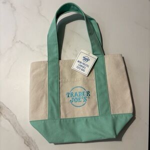 Trader Joe’s Mint Green Canvas Tote Bag